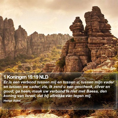 1 Koningen 15:19 NLD Bible Verse Image
