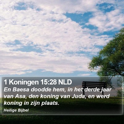 1 Koningen 15:28 NLD Bible Verse Image