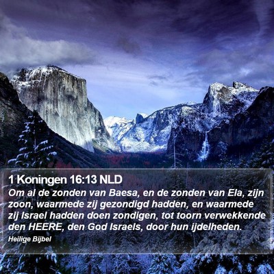 1 Koningen 16:13 NLD Bible Verse Image
