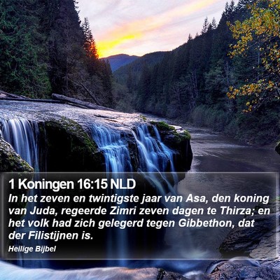 1 Koningen 16:15 NLD Bible Verse Image