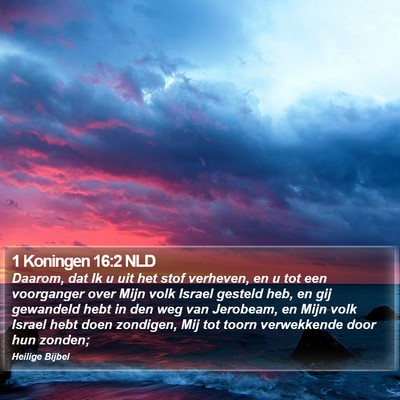 1 Koningen 16:2 NLD Bible Verse Image