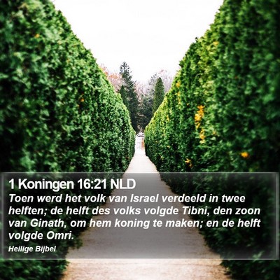 1 Koningen 16:21 NLD Bible Verse Image