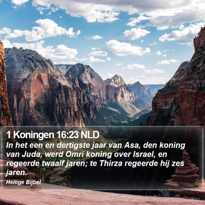 1 Koningen 16:23 NLD Bible Verse Image
