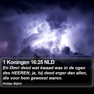 1 Koningen 16:25 NLD Bible Verse Image