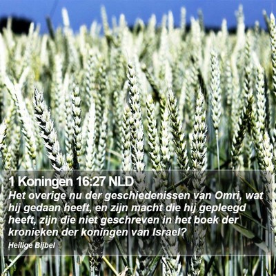 1 Koningen 16:27 NLD Bible Verse Image