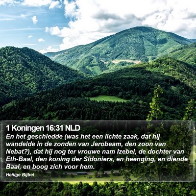 1 Koningen 16:31 NLD Bible Verse Image