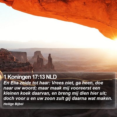 1 Koningen 17:13 NLD Bible Verse Image