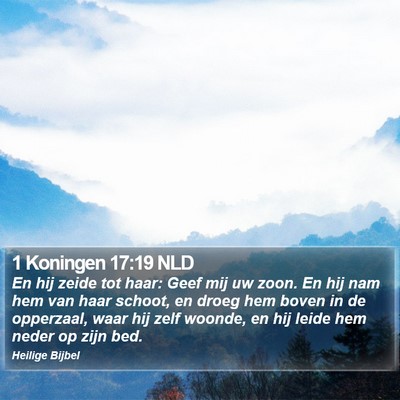 1 Koningen 17:19 NLD Bible Verse Image