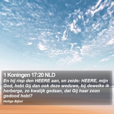 1 Koningen 17:20 NLD Bible Verse Image