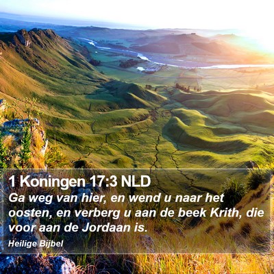 1 Koningen 17:3 NLD Bible Verse Image