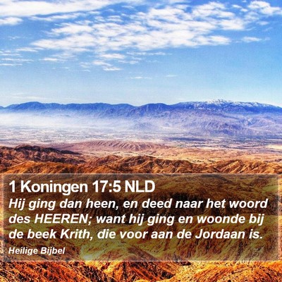 1 Koningen 17:5 NLD Bible Verse Image