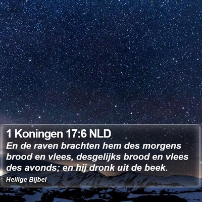 1 Koningen 17:6 NLD Bible Verse Image