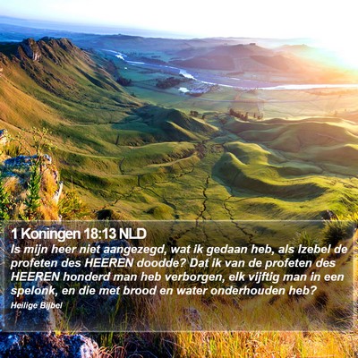 1 Koningen 18:13 NLD Bible Verse Image