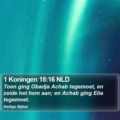 1 Koningen 18:16 NLD Bible Verse Image
