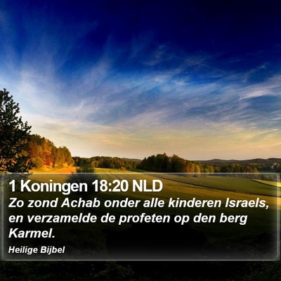 1 Koningen 18:20 NLD Bible Verse Image