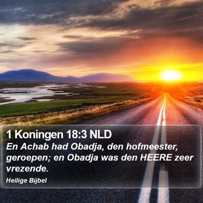 1 Koningen 18:3 NLD Bible Verse Image
