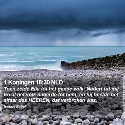 1 Koningen 18:30 NLD Bible Verse Image