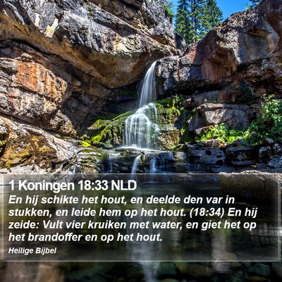 1 Koningen 18:33 NLD Bible Verse Image