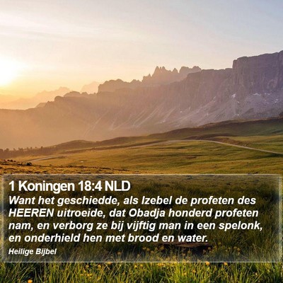 1 Koningen 18:4 NLD Bible Verse Image
