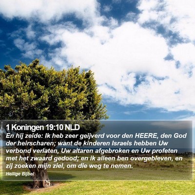 1 Koningen 19:10 NLD Bible Verse Image