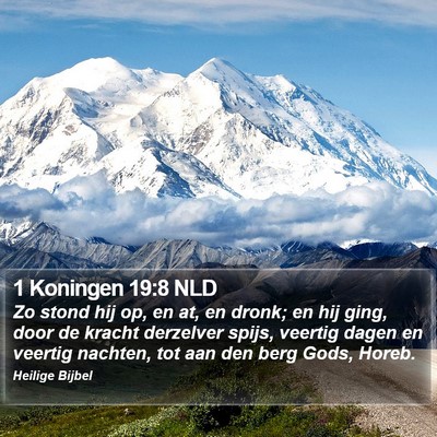 1 Koningen 19:8 NLD Bible Verse Image