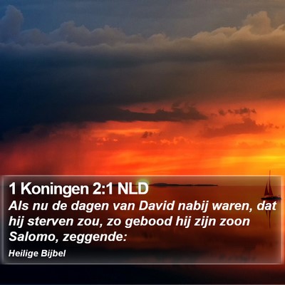 1 Koningen 2:1 NLD Bible Verse Image
