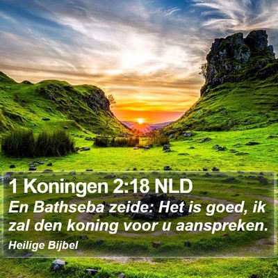 1 Koningen 2:18 NLD Bible Verse Image