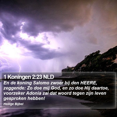 1 Koningen 2:23 NLD Bible Verse Image