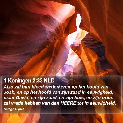 1 Koningen 2:33 NLD Bible Verse Image