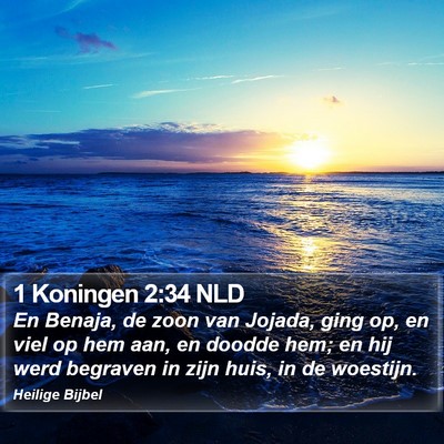 1 Koningen 2:34 NLD Bible Verse Image