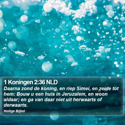 1 Koningen 2:36 NLD Bible Verse Image