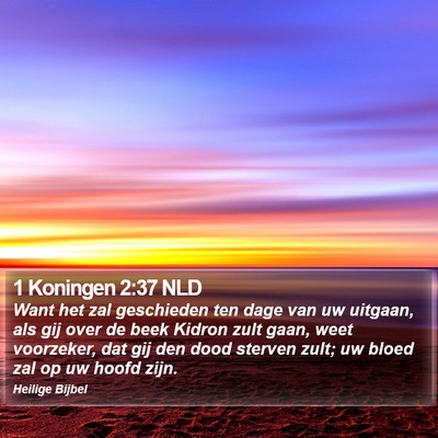 1 Koningen 2:37 NLD Bible Verse Image