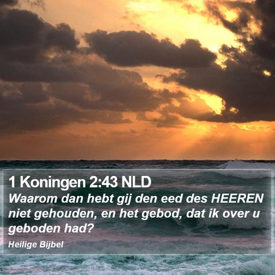 1 Koningen 2:43 NLD Bible Verse Image