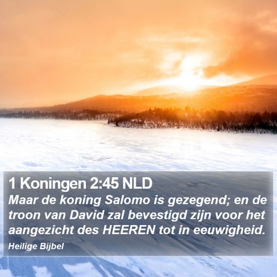 1 Koningen 2:45 NLD Bible Verse Image