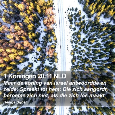 1 Koningen 20:11 NLD Bible Verse Image