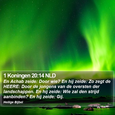 1 Koningen 20:14 NLD Bible Verse Image