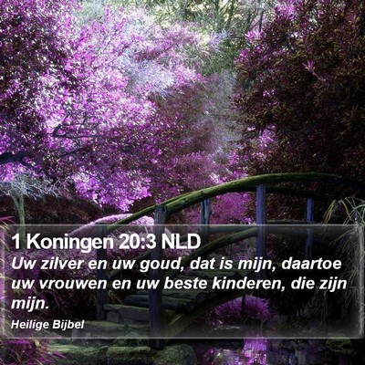 1 Koningen 20:3 NLD Bible Verse Image