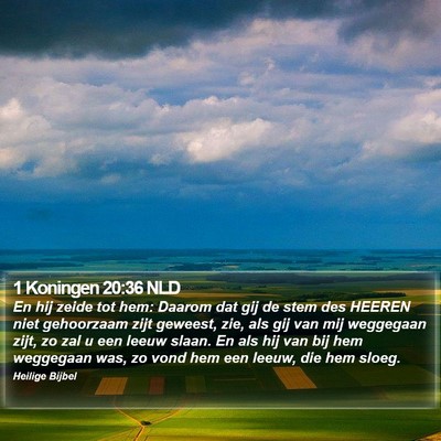 1 Koningen 20:36 NLD Bible Verse Image