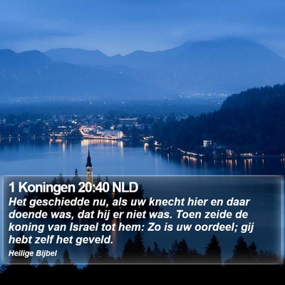 1 Koningen 20:40 NLD Bible Verse Image