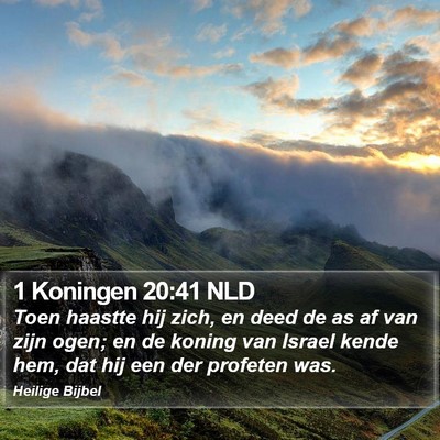 1 Koningen 20:41 NLD Bible Verse Image