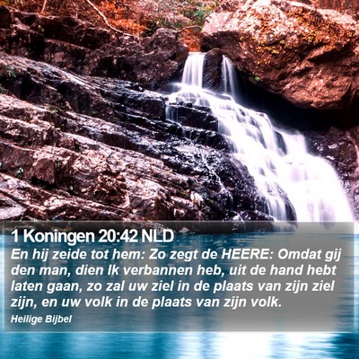 1 Koningen 20:42 NLD Bible Verse Image