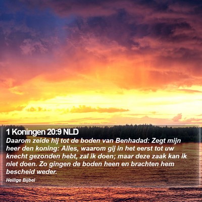 1 Koningen 20:9 NLD Bible Verse Image
