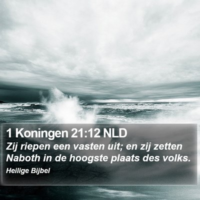 1 Koningen 21:12 NLD Bible Verse Image