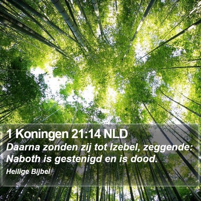 1 Koningen 21:14 NLD Bible Verse Image