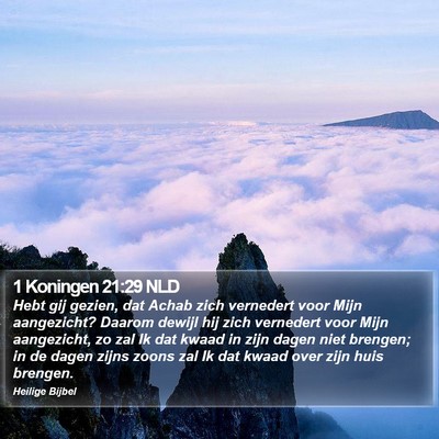 1 Koningen 21:29 NLD Bible Verse Image