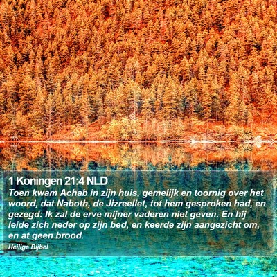 1 Koningen 21:4 NLD Bible Verse Image