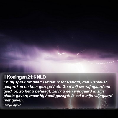 1 Koningen 21:6 NLD Bible Verse Image