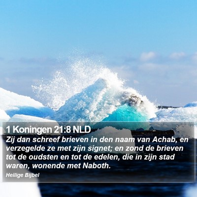 1 Koningen 21:8 NLD Bible Verse Image