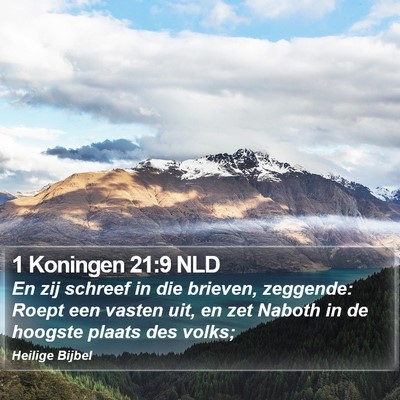 1 Koningen 21:9 NLD Bible Verse Image