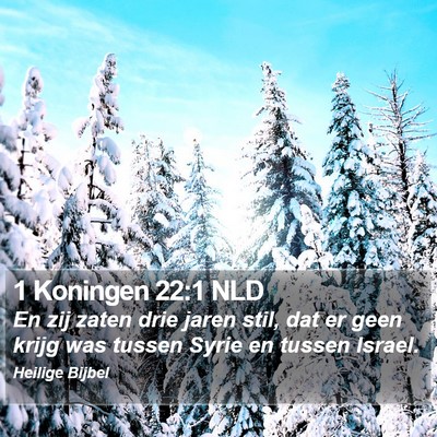 1 Koningen 22:1 NLD Bible Verse Image